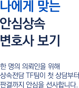 안심상속 전문 변호사 소개